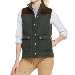 Suede Yoke Quilted Hunting Vest